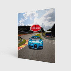 Картина квадратная Bugatti - motorsport racing route