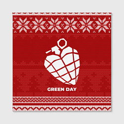 Холст квадратный Новогодний Green Day, цвет: 3D-принт — фото 2