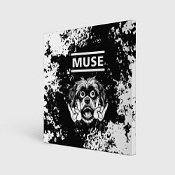 Холст квадратный Muse рок пес, цвет: 3D-принт