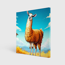 Картина квадратная Лама в прериях