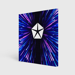 Холст квадратный Jeep neon energy, цвет: 3D-принт