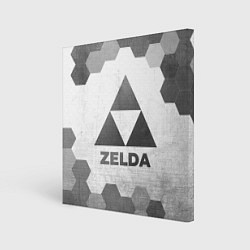 Холст квадратный Zelda - white gradient, цвет: 3D-принт