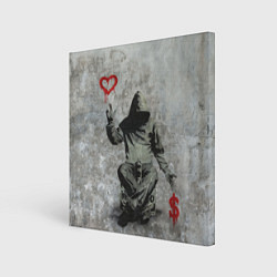 Картина квадратная Banksy - heart money