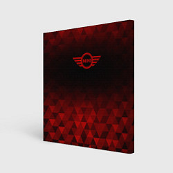 Холст квадратный Mini red poly, цвет: 3D-принт
