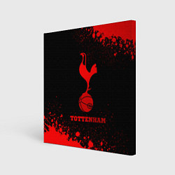 Холст квадратный Tottenham - red gradient, цвет: 3D-принт