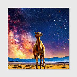 Холст квадратный Верблюд и звездное небо, цвет: 3D-принт — фото 2