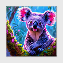 Холст квадратный Коала на дереве, цвет: 3D-принт — фото 2
