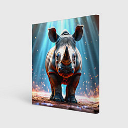 Картина квадратная Носорог в лучах