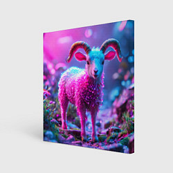 Картина квадратная Козлик в розовом