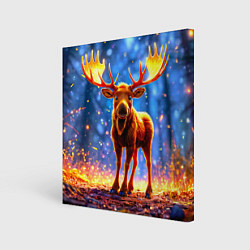 Картина квадратная Лосенок в лесу