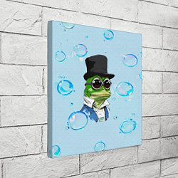 Холст квадратный Pepe в шляпе, цвет: 3D-принт — фото 2
