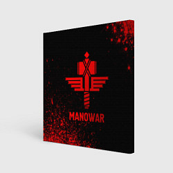 Холст квадратный Manowar - red gradient, цвет: 3D-принт