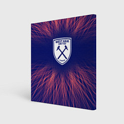 Холст квадратный West Ham red energy, цвет: 3D-принт