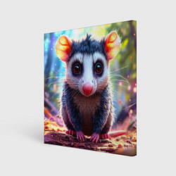 Картина квадратная Опоссум в лесу