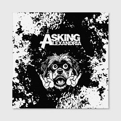 Холст квадратный Asking Alexandria рок пес, цвет: 3D-принт — фото 2