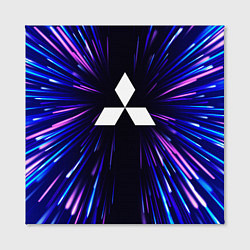 Холст квадратный Mitsubishi neon energy, цвет: 3D-принт — фото 2