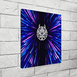 Холст квадратный Disturbed neon energy, цвет: 3D-принт — фото 2