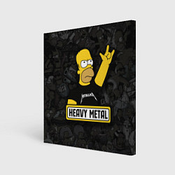 Картина квадратная Heavy metal Гомер симпсон