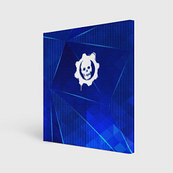 Холст квадратный Gears of War blue poly, цвет: 3D-принт