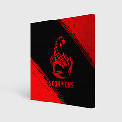 Холст квадратный Scorpions - red gradient, цвет: 3D-принт