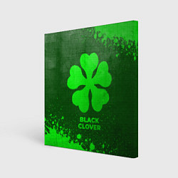 Холст квадратный Black Clover - green gradient, цвет: 3D-принт