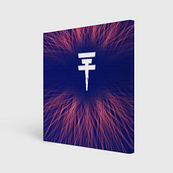 Холст квадратный Tokio Hotel red energy, цвет: 3D-принт