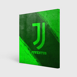 Холст квадратный Juventus - green gradient, цвет: 3D-принт