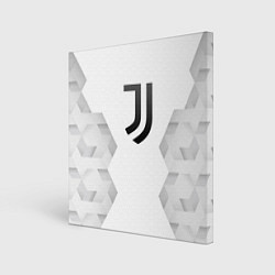 Холст квадратный Juventus white poly, цвет: 3D-принт