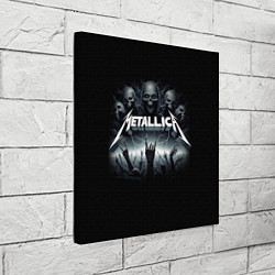 Холст квадратный Metallica thrash metal - gesture, цвет: 3D-принт — фото 2