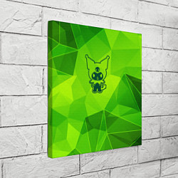 Холст квадратный Kuromi green poly, цвет: 3D-принт — фото 2