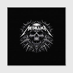 Холст квадратный Metallica - a skull with roses and thorns, цвет: 3D-принт — фото 2