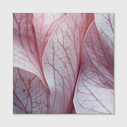 Холст квадратный Розовые листья, цвет: 3D-принт — фото 2