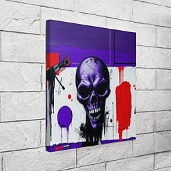 Холст квадратный Пурпурный зловещий череп, цвет: 3D-принт — фото 2