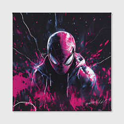 Холст квадратный Человек-паук и розовая краска, цвет: 3D-принт — фото 2