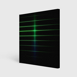 Картина квадратная The line is green and black