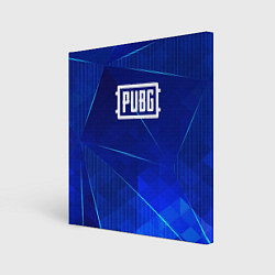 Холст квадратный PUBG blue poly, цвет: 3D-принт