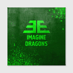 Холст квадратный Imagine Dragons - green gradient, цвет: 3D-принт — фото 2