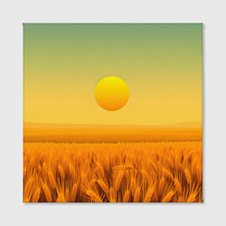 Холст квадратный Закат над пшеничным полем, цвет: 3D-принт — фото 2