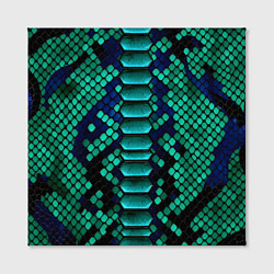 Холст квадратный Кожа зеленой змеи, цвет: 3D-принт — фото 2