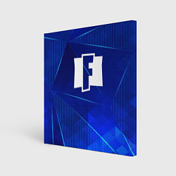 Холст квадратный Fortnite blue poly, цвет: 3D-принт