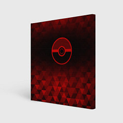 Холст квадратный Pokemon red poly, цвет: 3D-принт