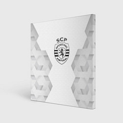 Холст квадратный Sporting white poly, цвет: 3D-принт