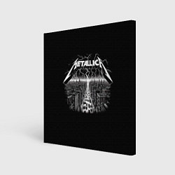 Картина квадратная Metallica - lightnings in metropolis