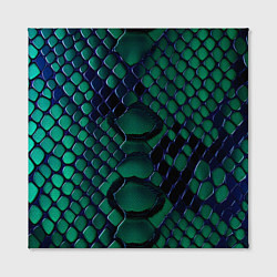 Холст квадратный Бирюзовая змеиная кожа, цвет: 3D-принт — фото 2