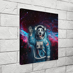 Холст квадратный Далматинец бравый космонавт - нейроарт, цвет: 3D-принт — фото 2