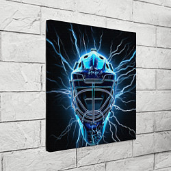 Холст квадратный Маска голкипера в молниях, цвет: 3D-принт — фото 2