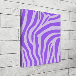 Холст квадратный Лавандовый тигровый паттерн, цвет: 3D-принт — фото 2