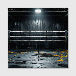 Холст квадратный Черный ринг, цвет: 3D-принт — фото 2