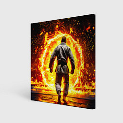 Картина квадратная Джиу-джитсу в огне