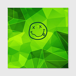 Холст квадратный Nirvana green poly, цвет: 3D-принт — фото 2
